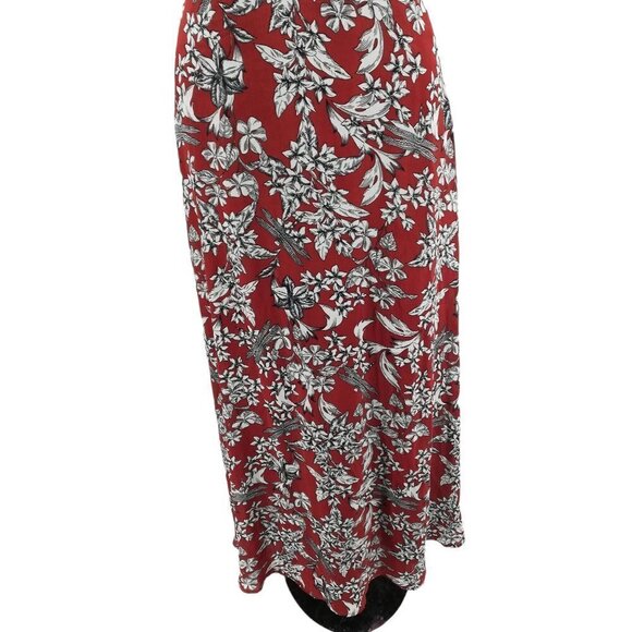 Lulus More Flower To Ya Rust Deep V Neck Open Spaghetti Strap Back Maxi Dress S - Picture 5 of 11